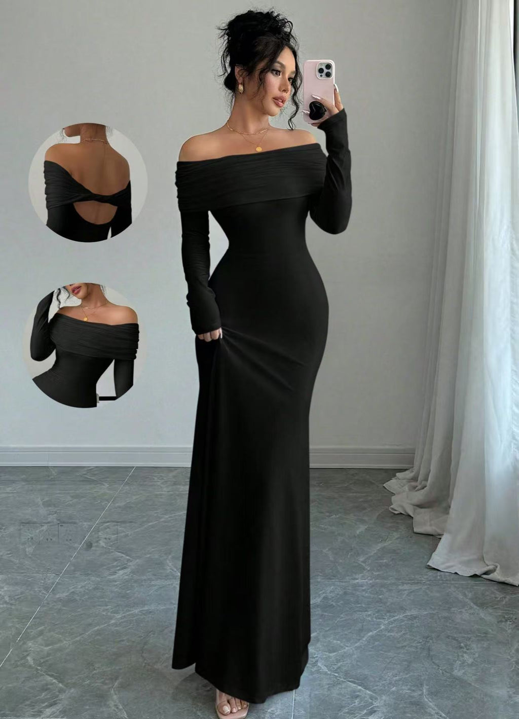 Women's  Off-shoulder Fashion Slim Sheath Dress
