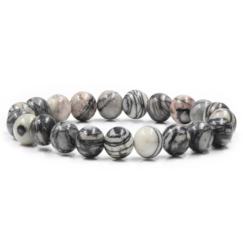 Natural Stone Beaded Elastic Bracelet