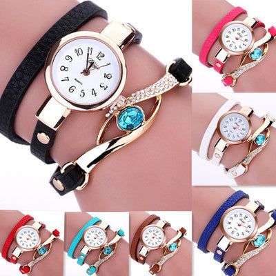 New Fashion Women's Belt Three Circle Wristwatch