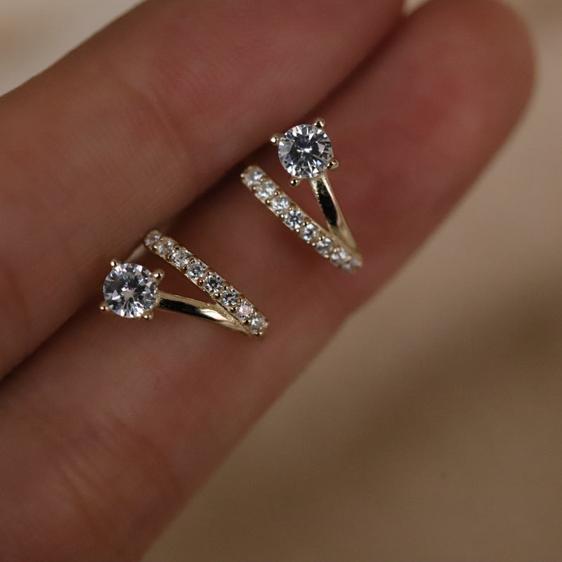 Exquisite Mini Daily 925 Silver Diamond Earring
