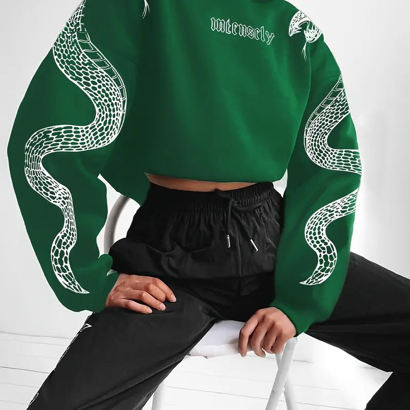 Printed Hooded Pullover