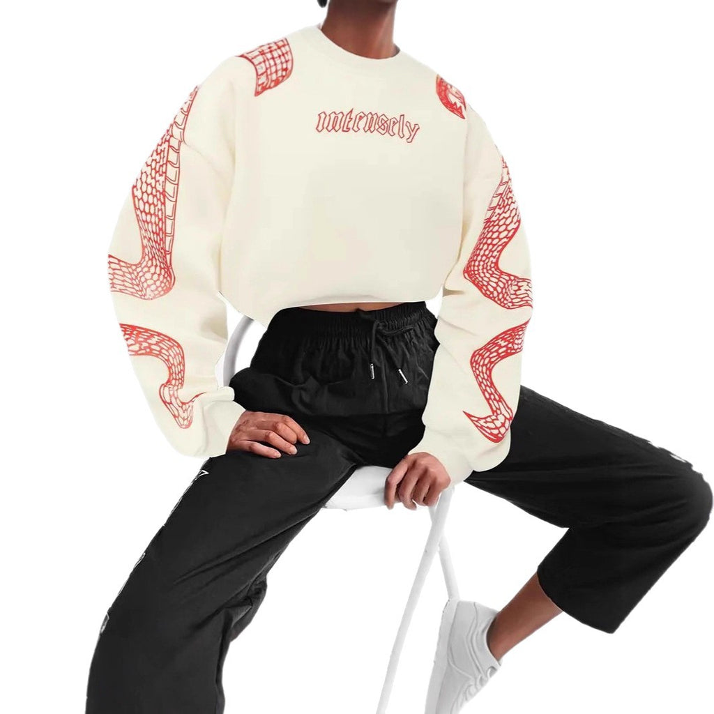 Printed Hooded Pullover