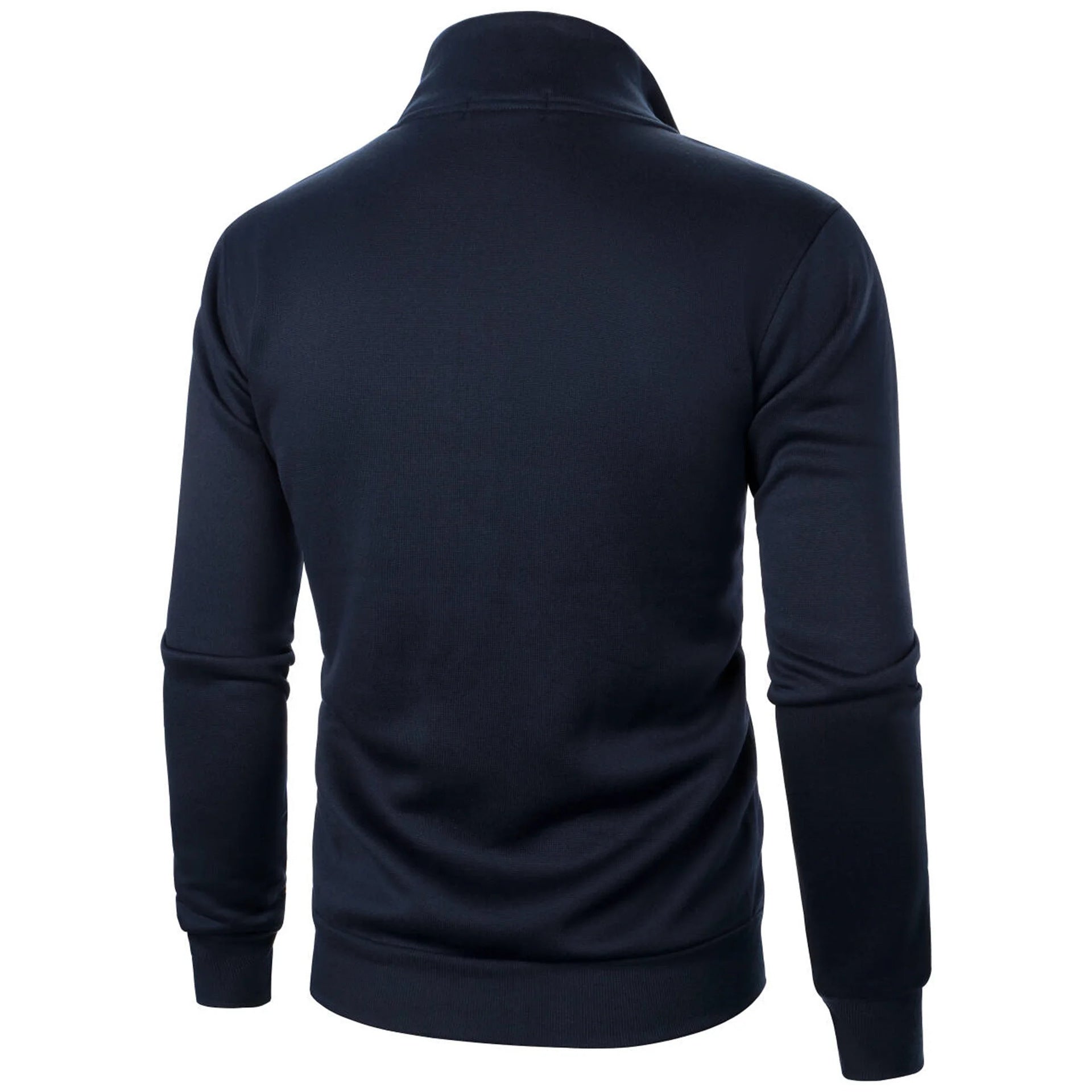 Zipper Fleece-lined Thickened Threaded Cuff Casual Sweatshirt