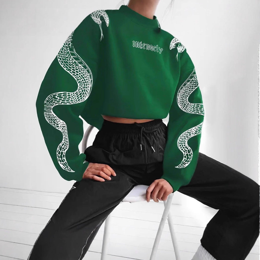 Printed Hooded Pullover