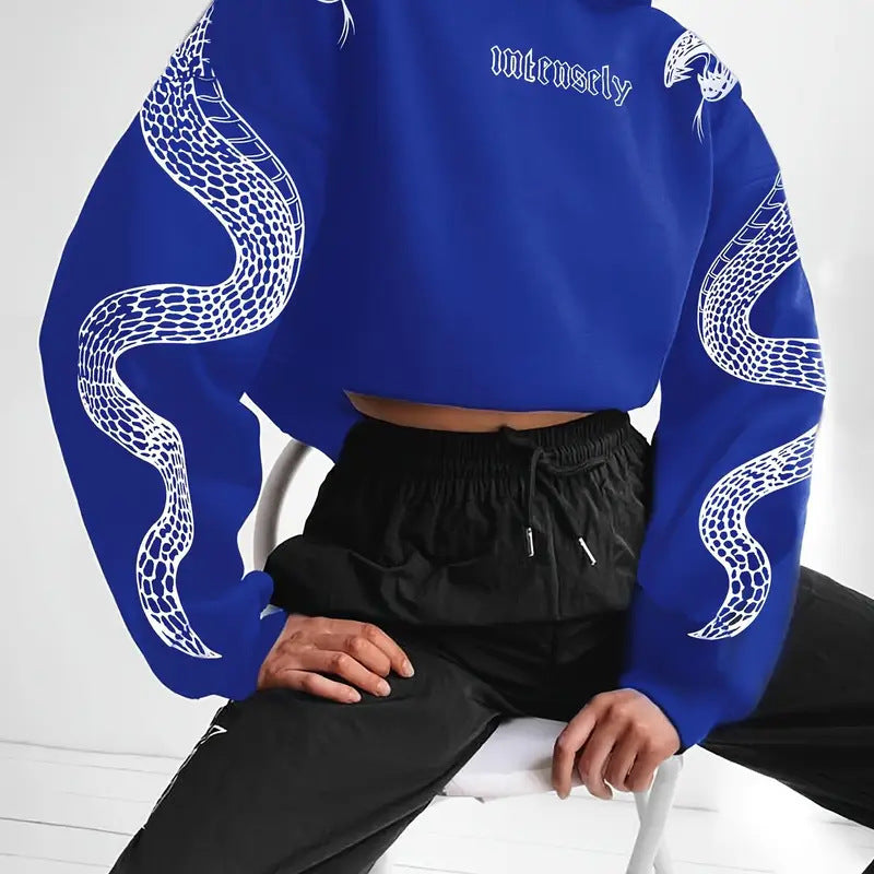 Printed Hooded Pullover