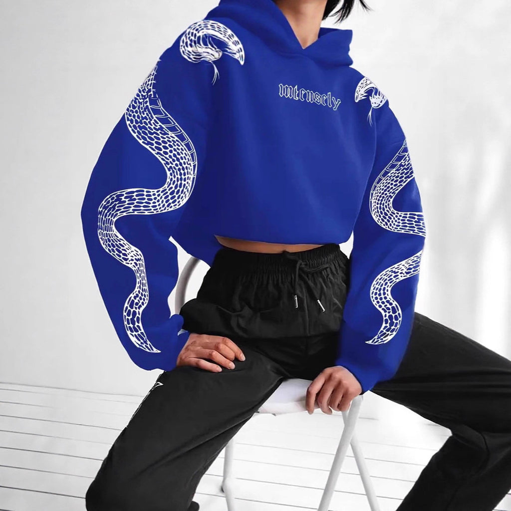 Printed Hooded Pullover