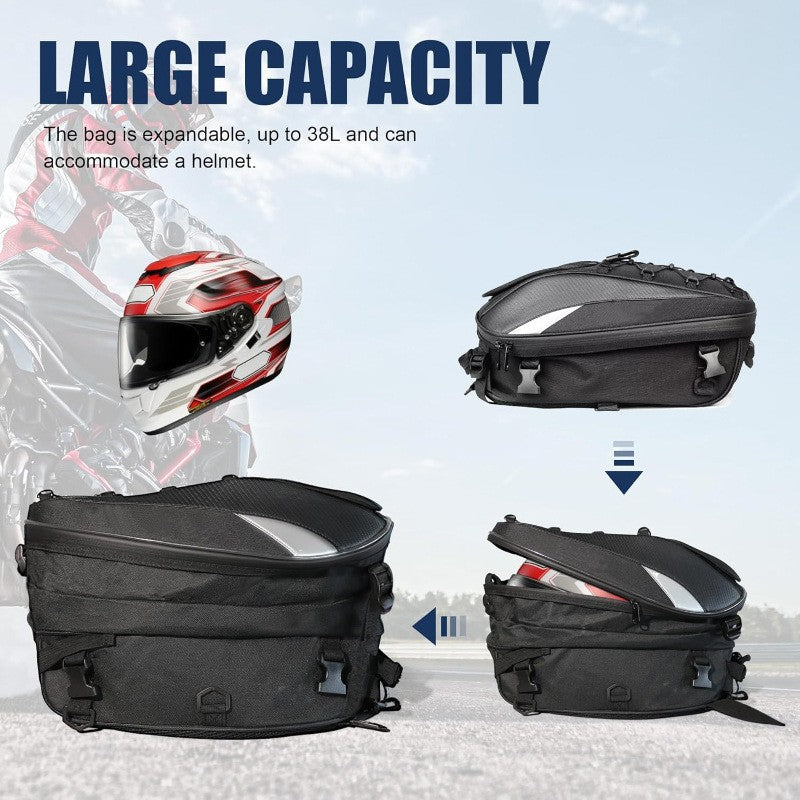 Helmet Large Capacity Cycling Waterproof Rear Bag