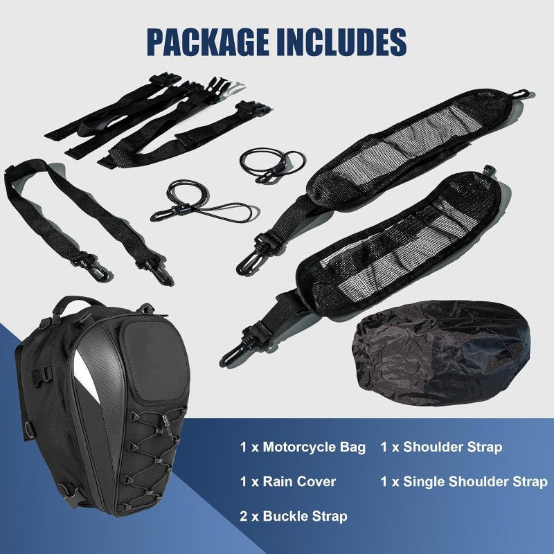 Helmet Large Capacity Cycling Waterproof Rear Bag