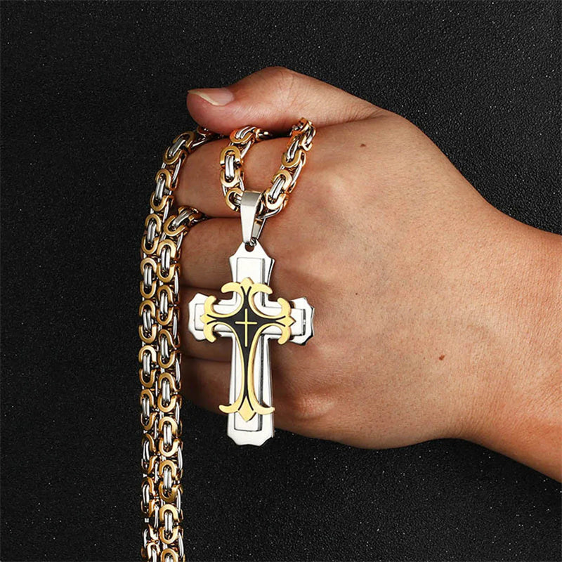 Trinity Latin Cross Necklace