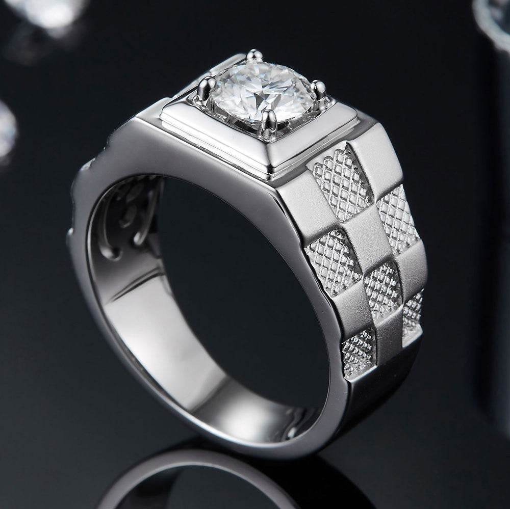 Moissanite Diamond Ring Men