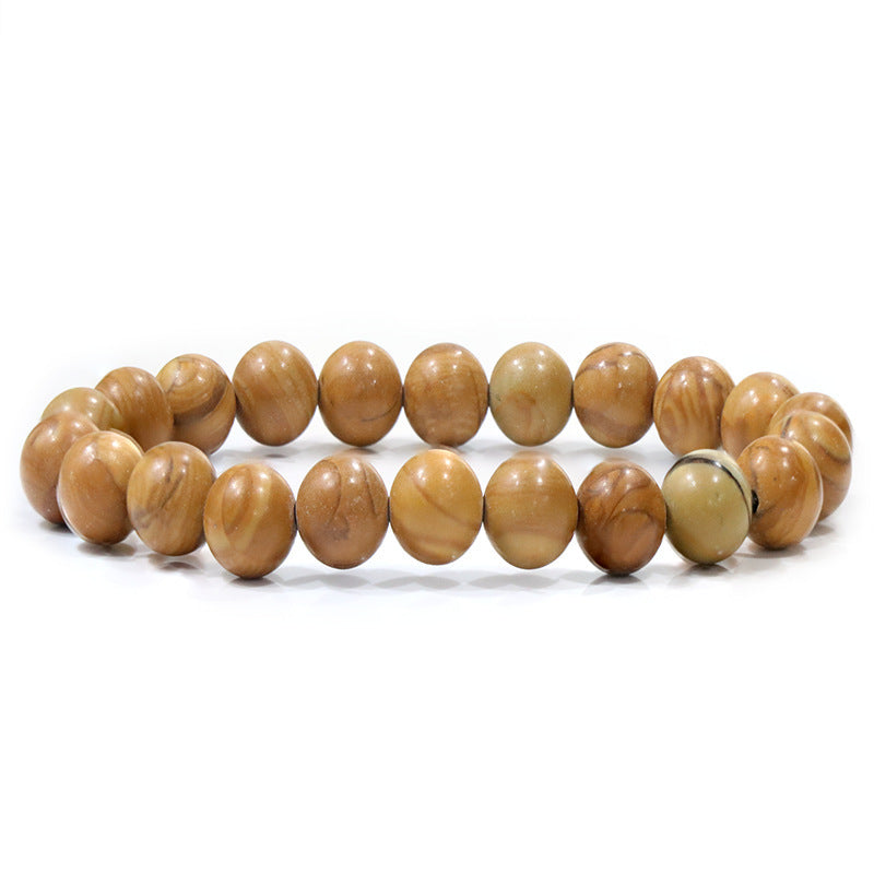 Natural Stone Beaded Elastic Bracelet
