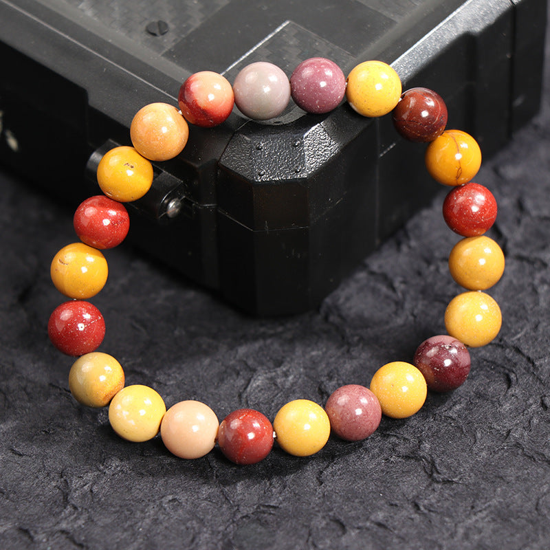 Natural Stone Beaded Elastic Bracelet