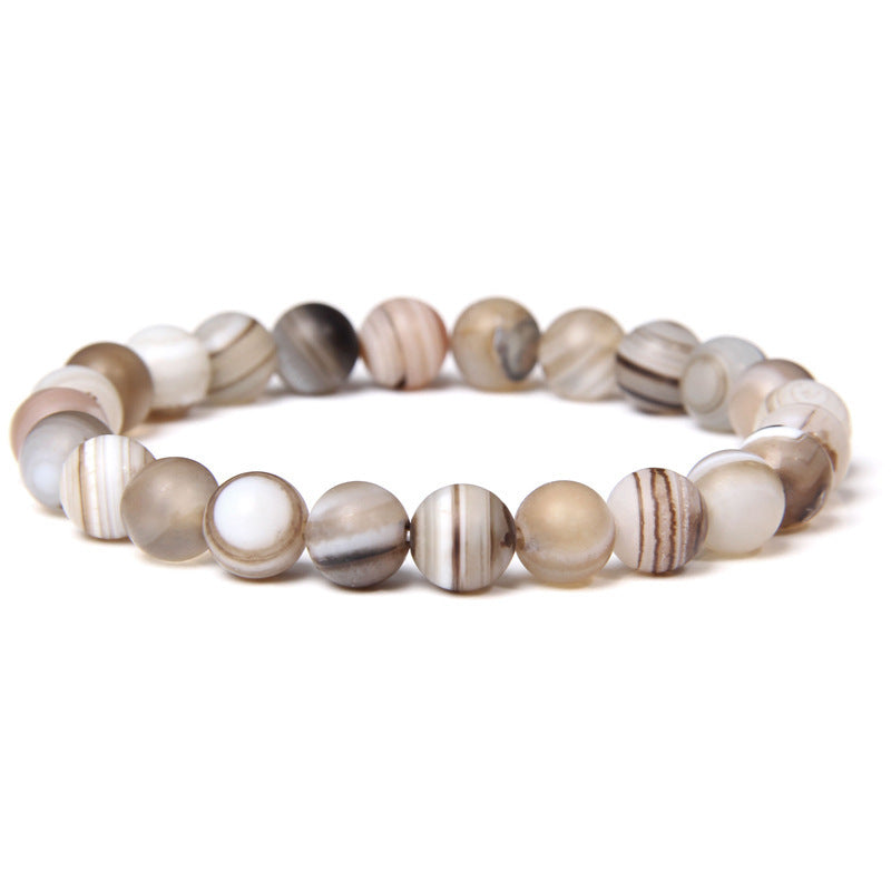 Natural Stone Beaded Elastic Bracelet