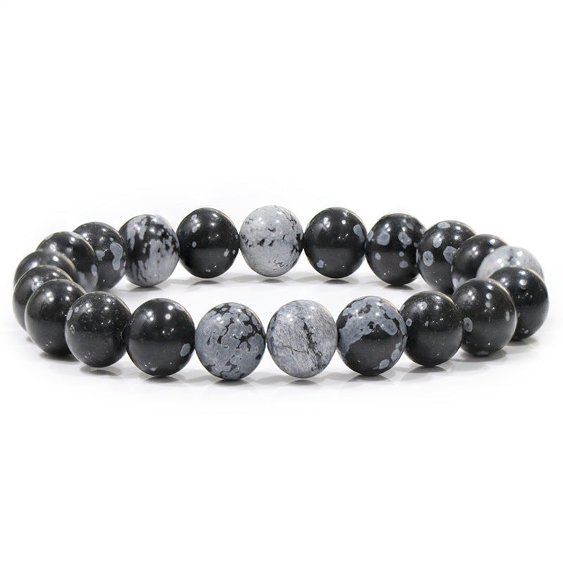 Natural Stone Beaded Elastic Bracelet