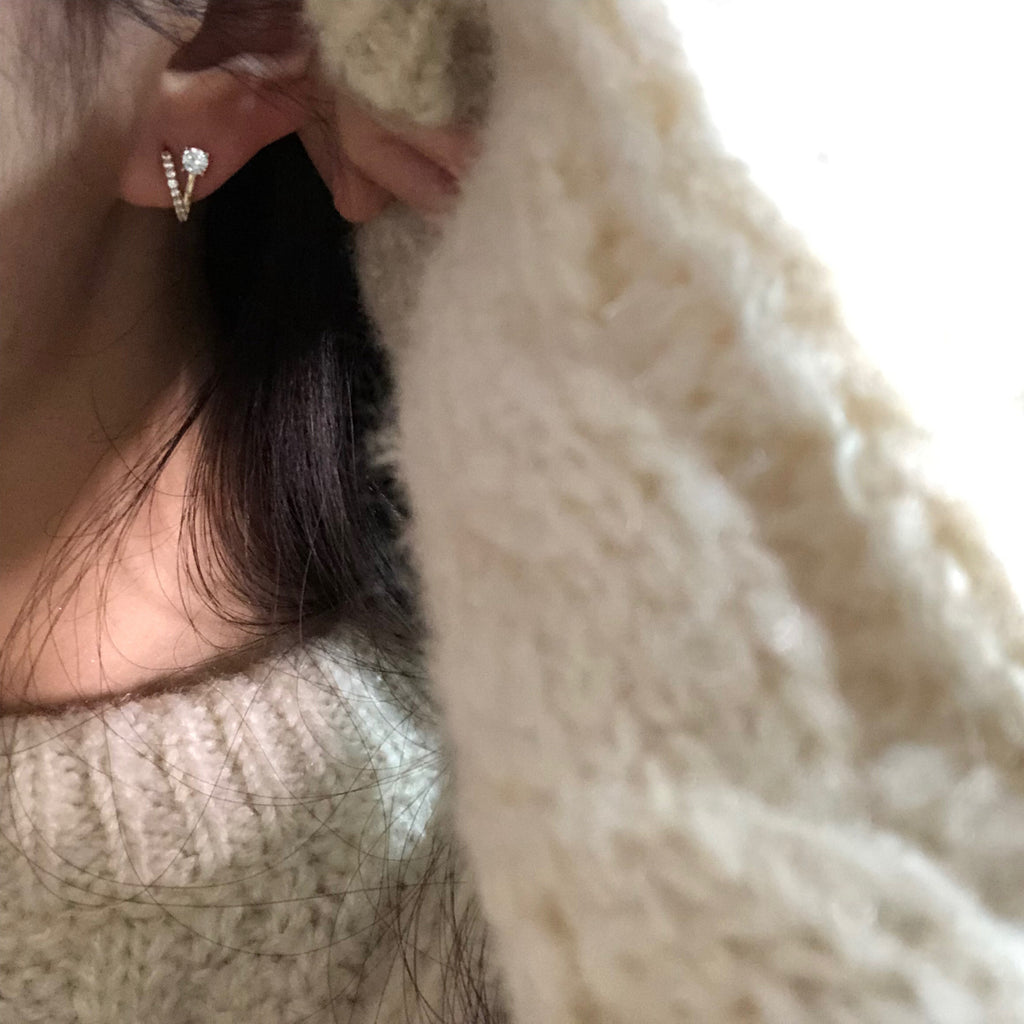 Exquisite Mini Daily 925 Silver Diamond Earring