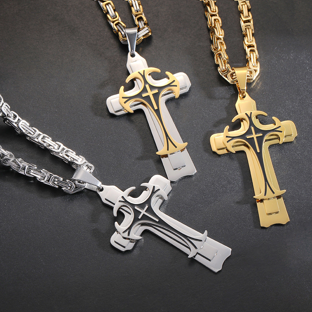 Trinity Latin Cross Necklace