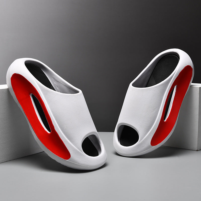 Ins Slippers Women Men Peep Toe Slipper