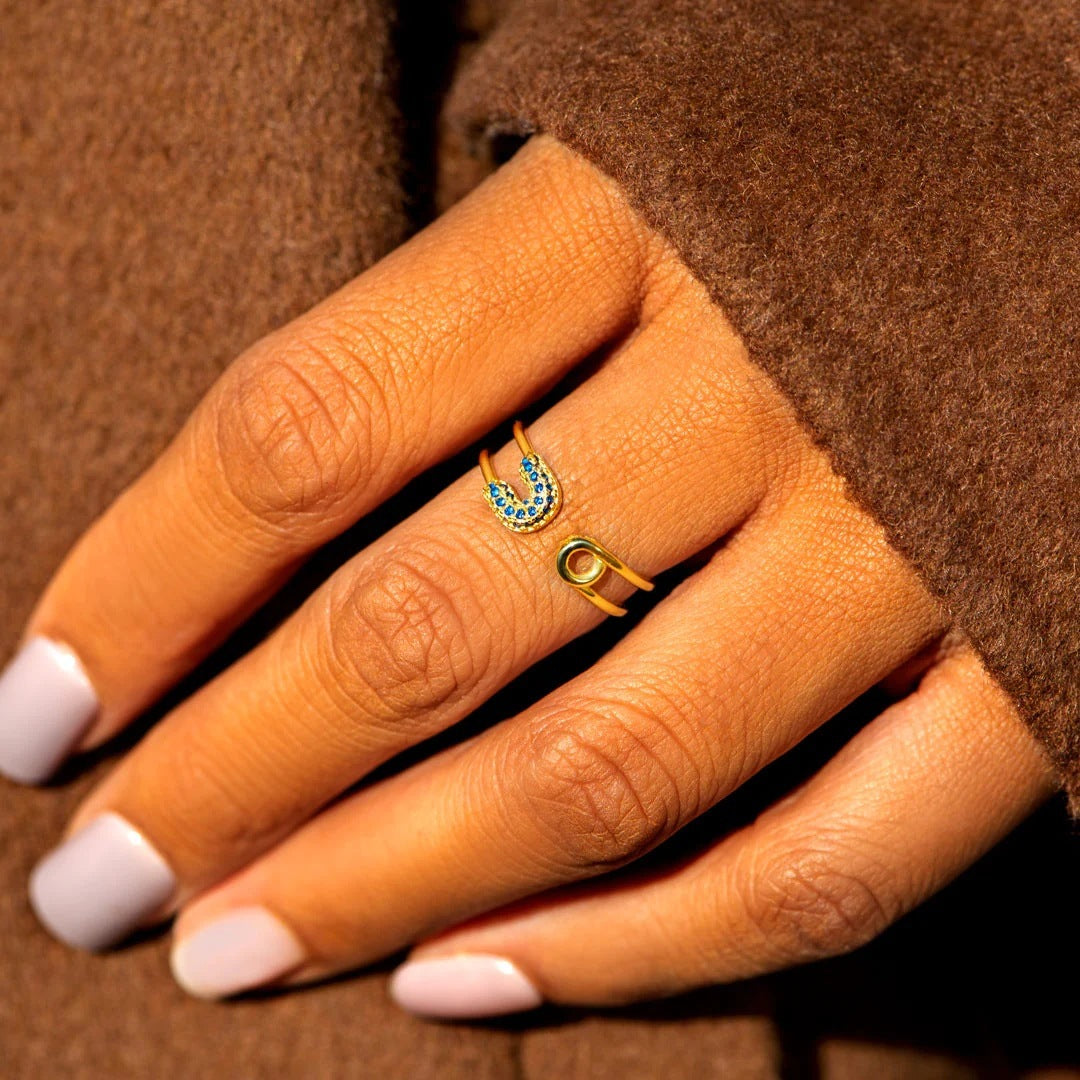 Sterling Silver Open Pin Ring