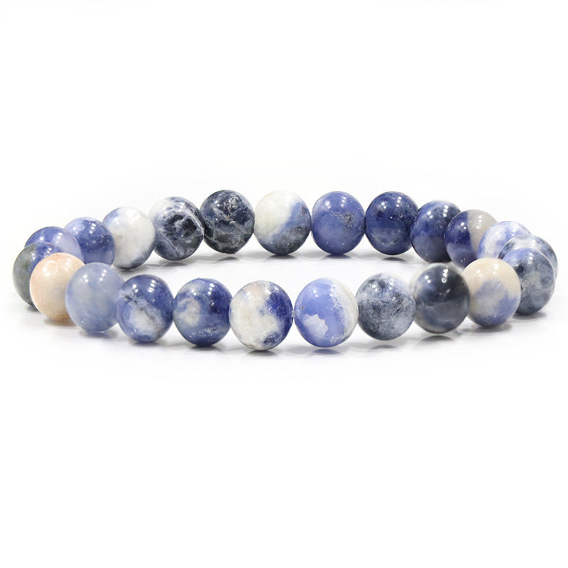 Natural Stone Beaded Elastic Bracelet