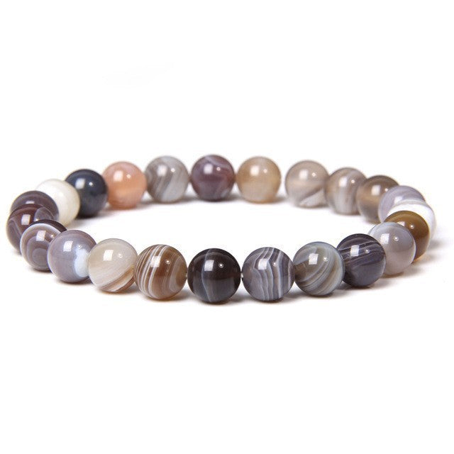 Natural Stone Beaded Elastic Bracelet