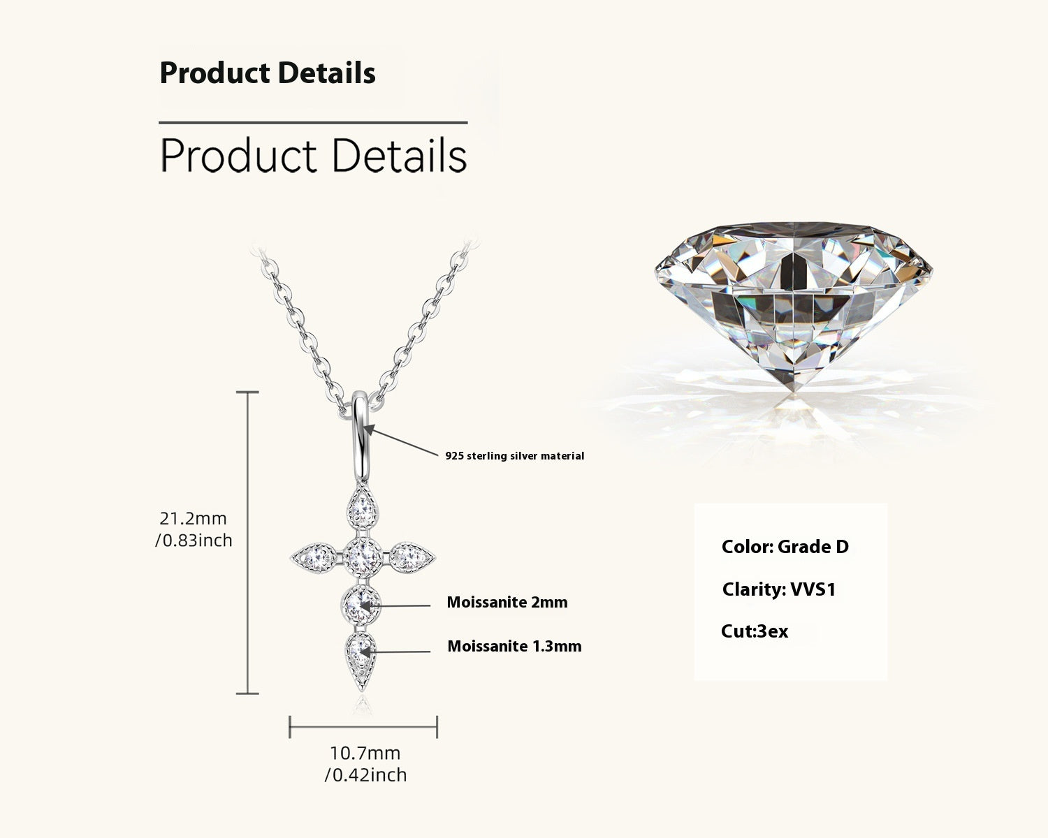 Cross Diamond Necklace