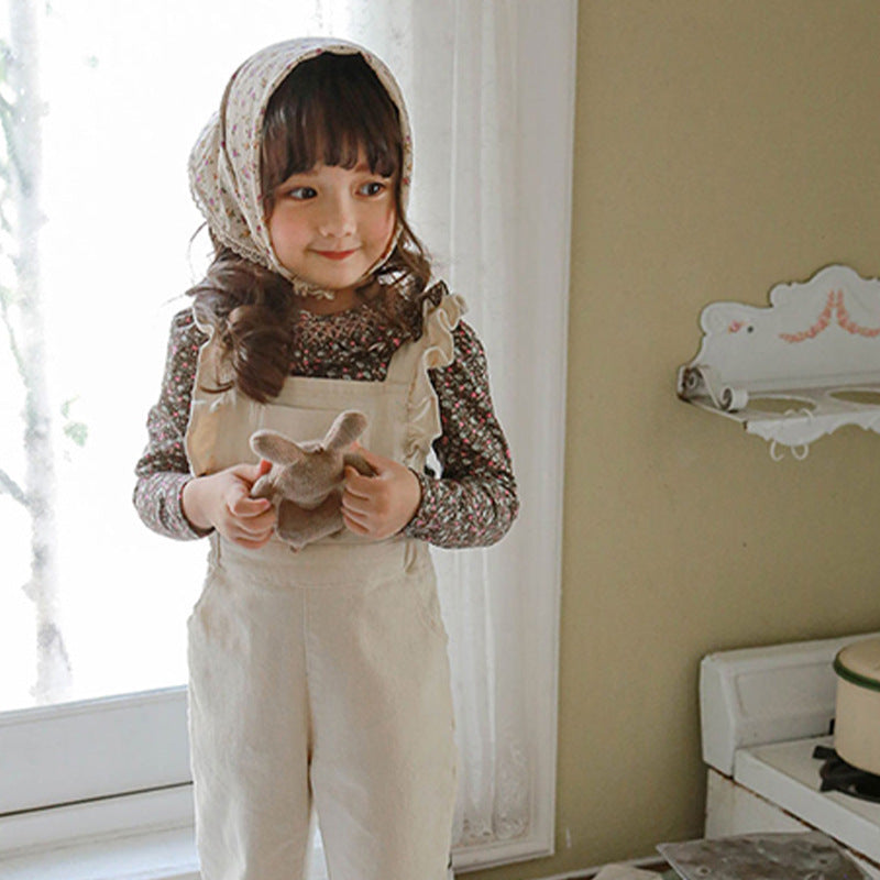 Lotus Collar Floral Cotton Floral T-shirt