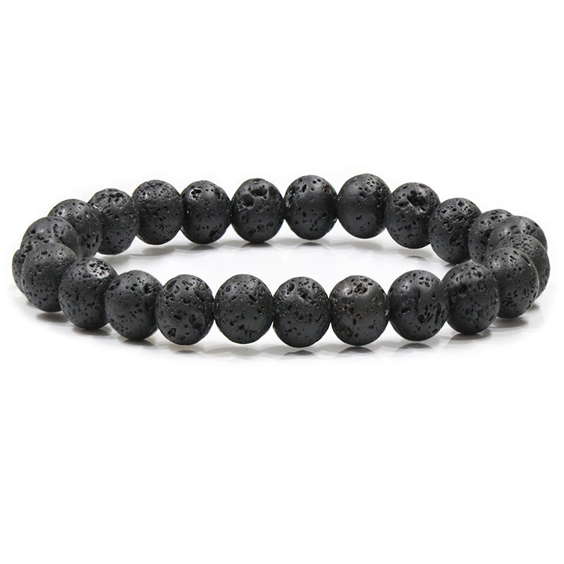 Natural Stone Beaded Elastic Bracelet