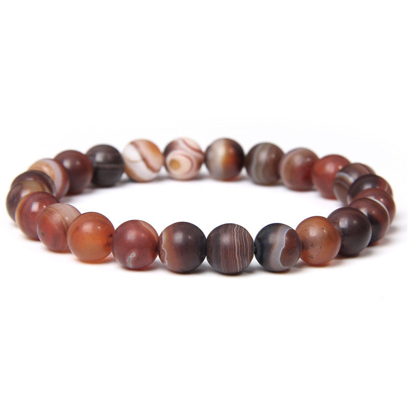 Natural Stone Beaded Elastic Bracelet
