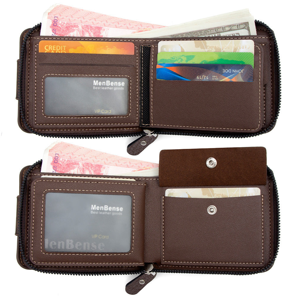 Multifunctional Multiple Card Slots Zipper Handheld Coin Purse