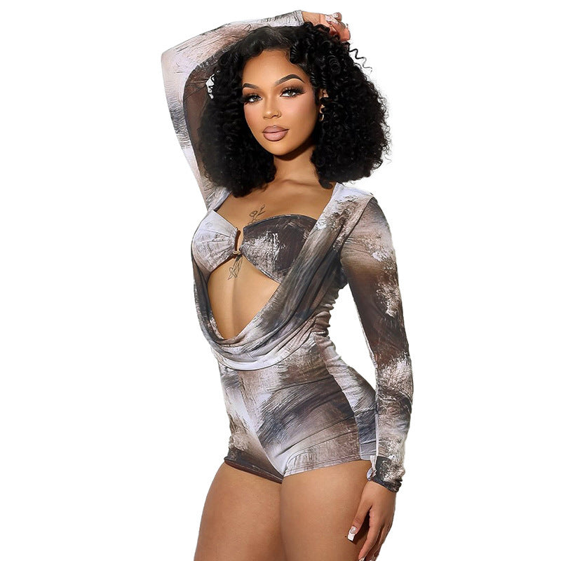 Two Pieces Long Sleeve Jumpsuit