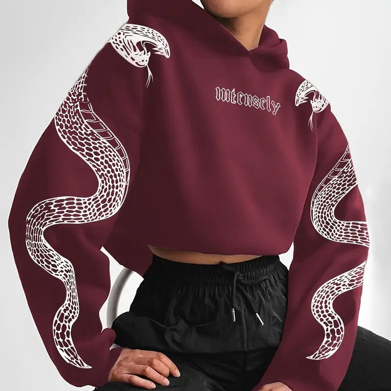 Printed Hooded Pullover