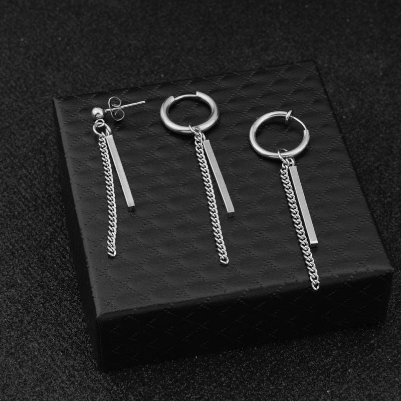 Square Stick Chain Earrings