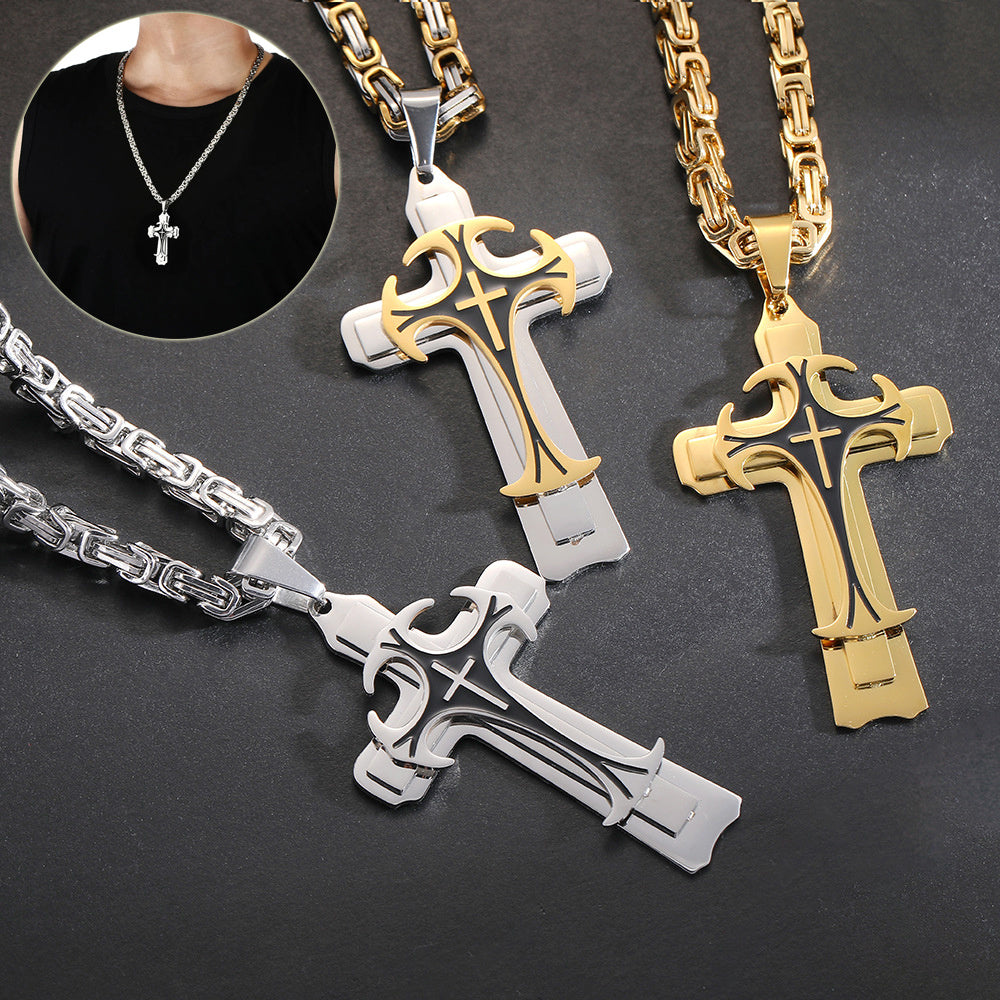Trinity Latin Cross Necklace