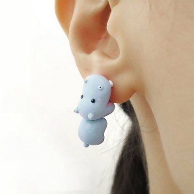 Cute Animal Bite Earring Dinosaur Stud Suitable