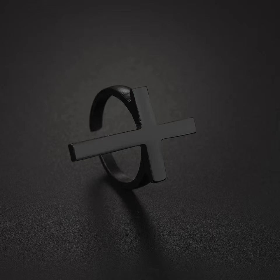 Black Cross Ring